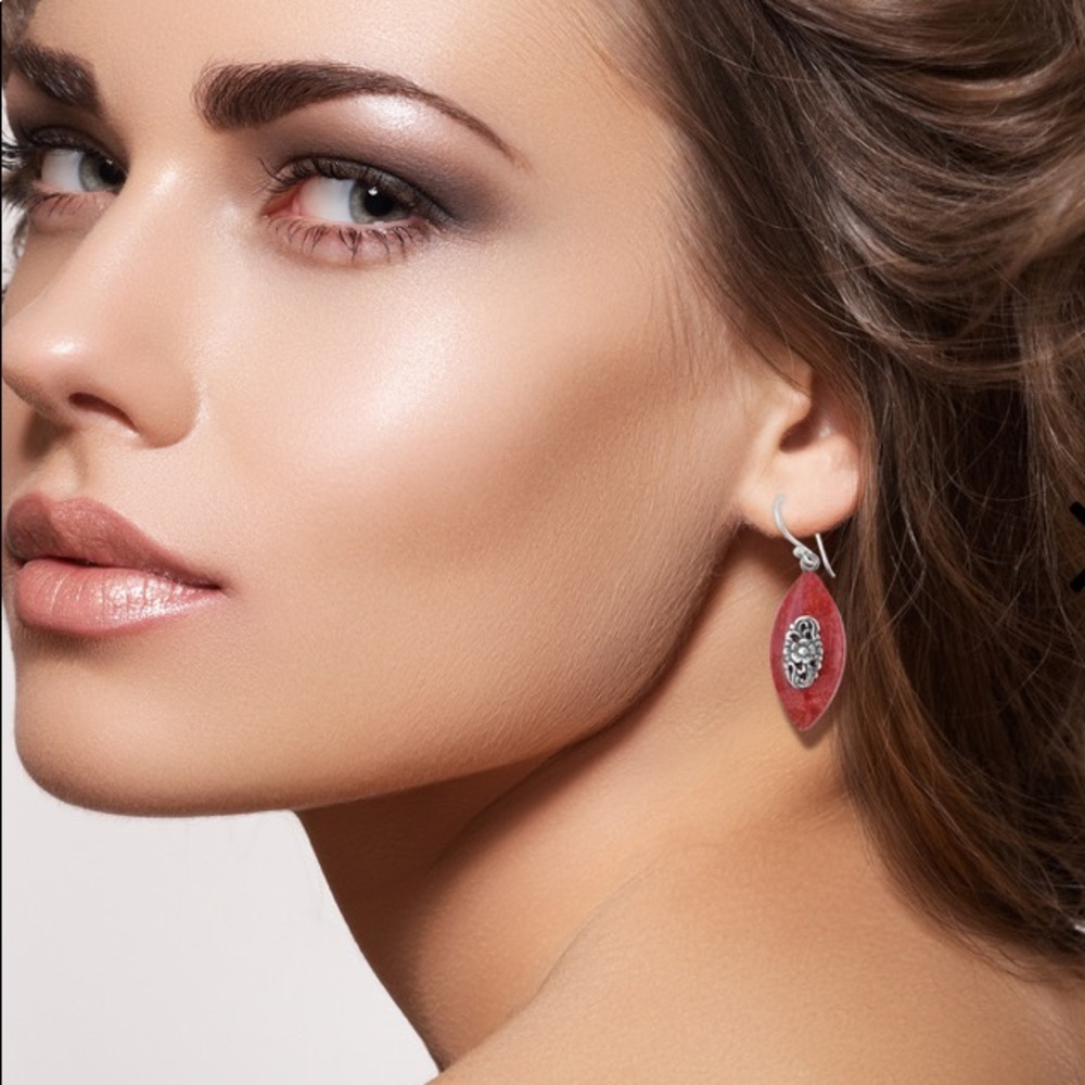 Sponge Coral Earrings in Sterling Silver